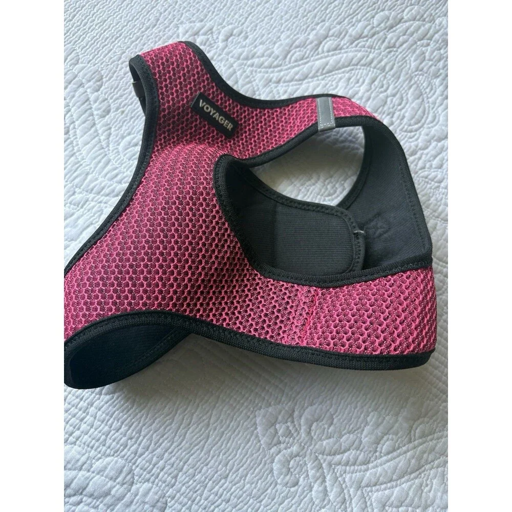 Voyager Step-in Air Dog Harness - All Weather Mesh Step in Vest Medium Pink